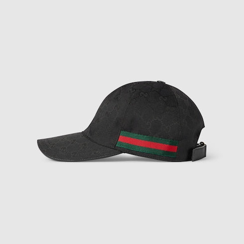 Cappellino da baseball in tessuto GG con Web nero