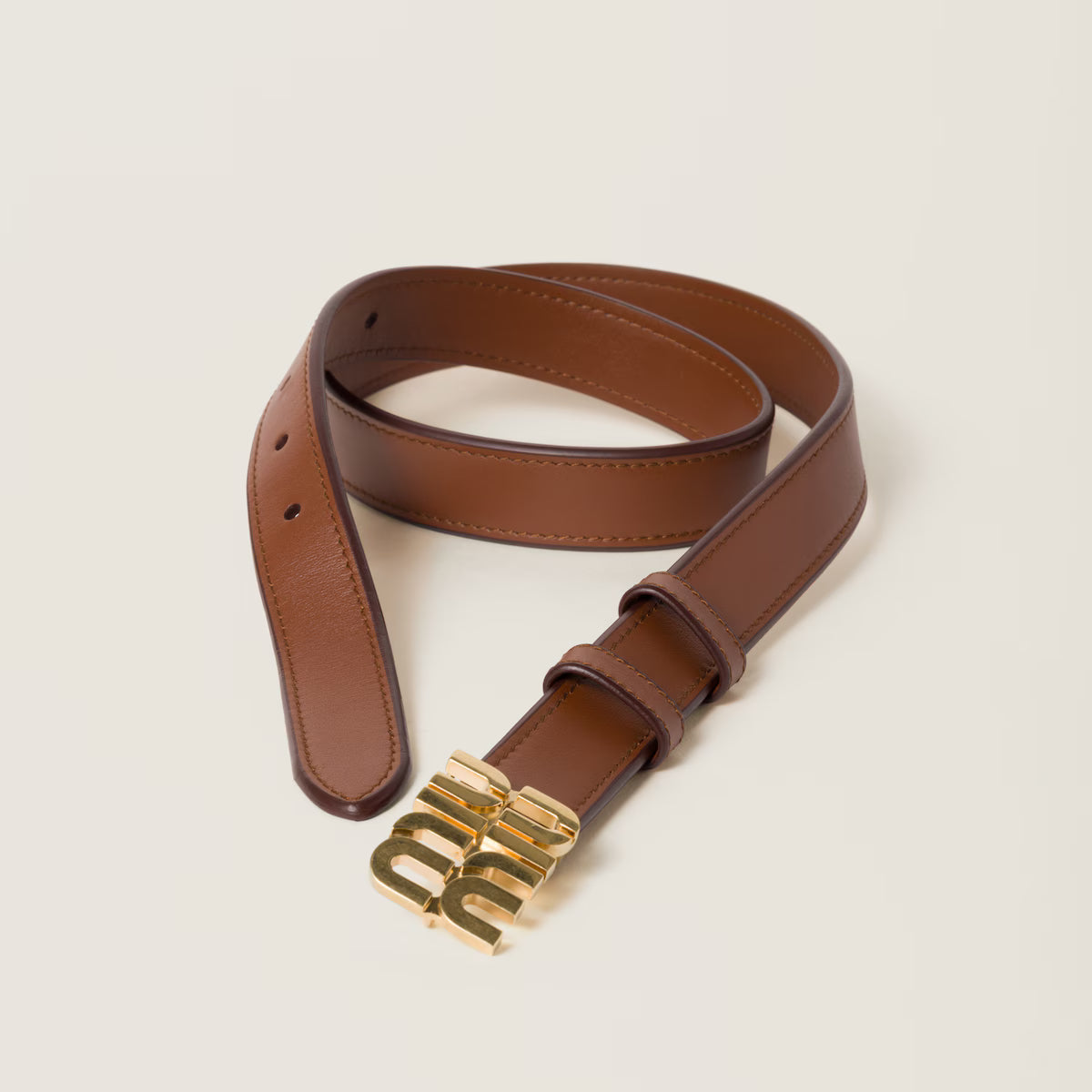 Cintura in pelle Tabacco 2.5cm