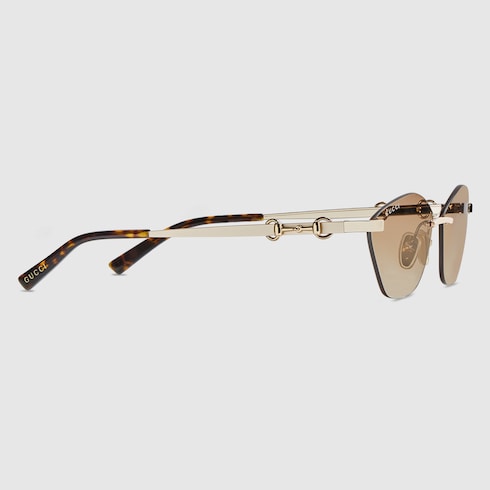 Occhiali da sole cat-eye oro