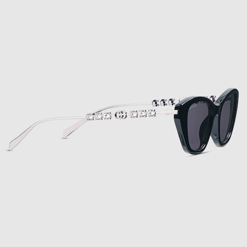 Occhiali da sole cat-eye nero