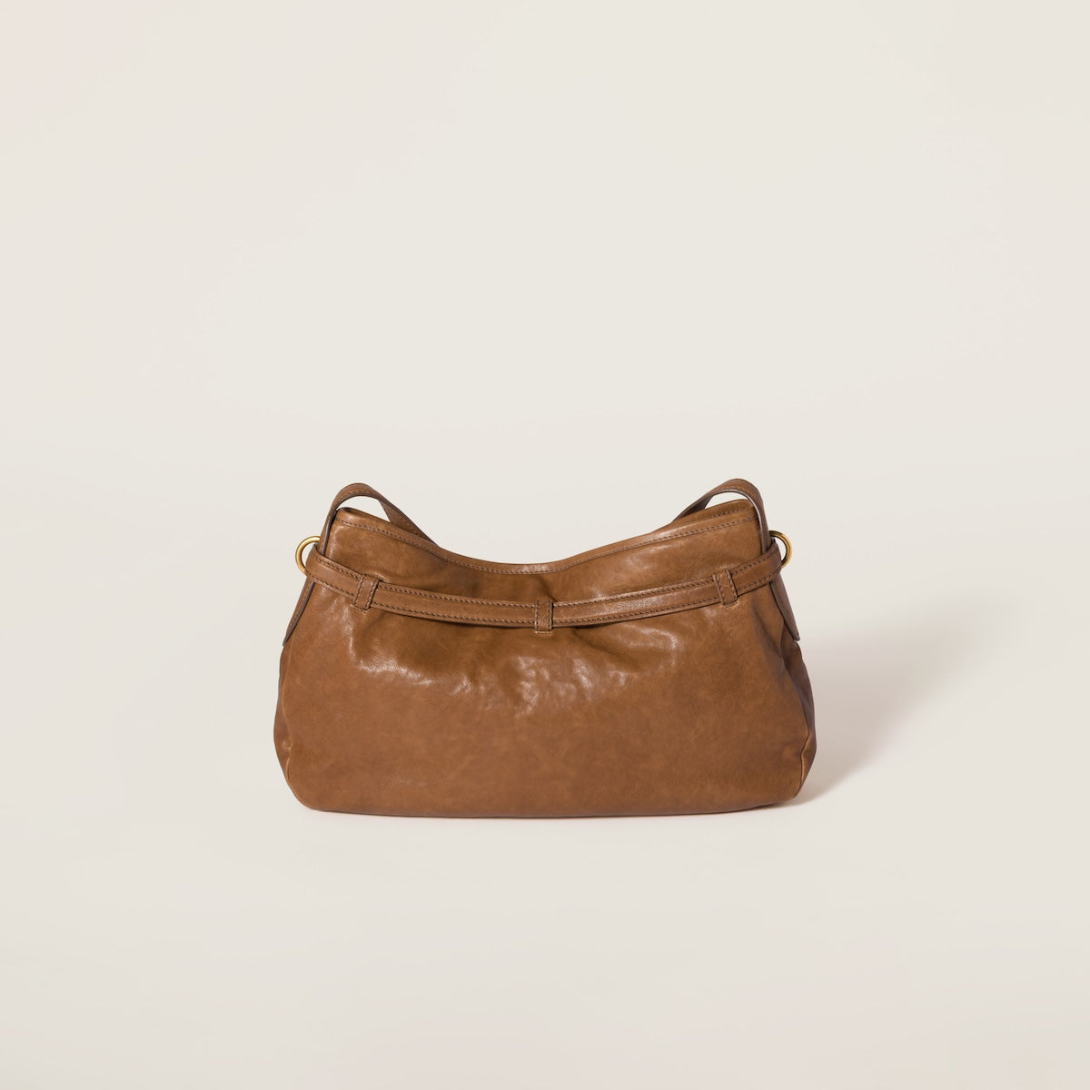 Borsa Aventure media in nappa marrone