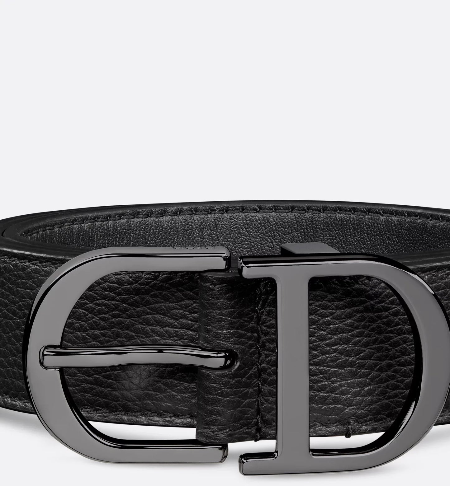 Cintura in pelle di vitello martellata nera 33 mm uomo