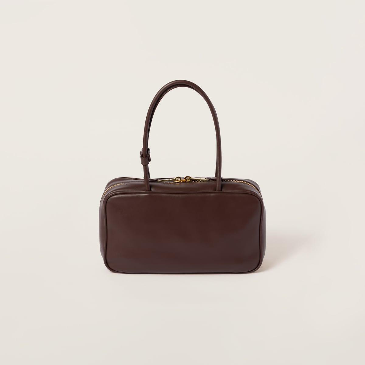 Borsa Beau media in pelle marrone