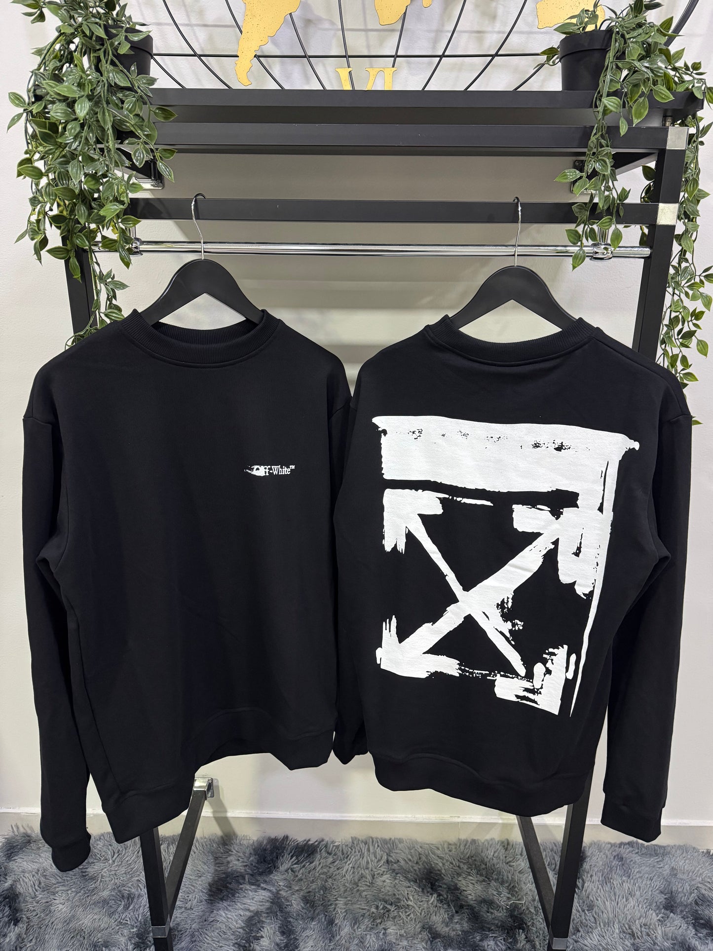 Felpa OFF-WHITE Logo Print White