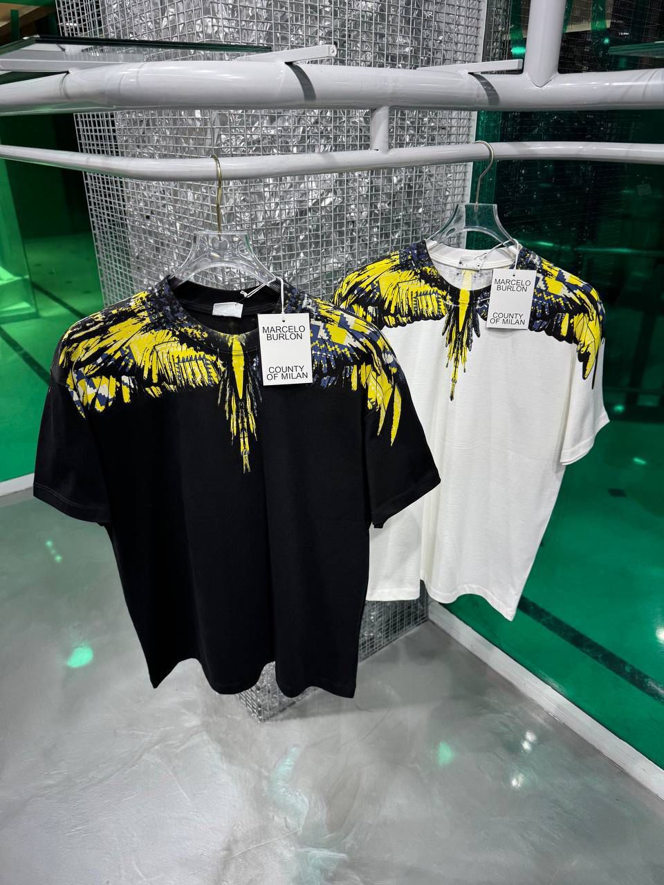 T-shirt Marcelo Burlon Ali Gialle