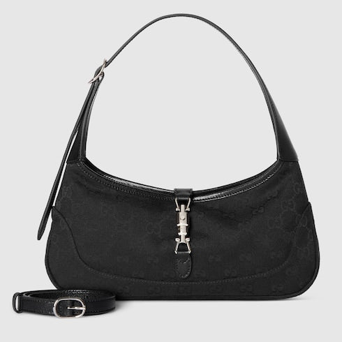 Borsa a spalla Jackie Slim misura media in pelle nera