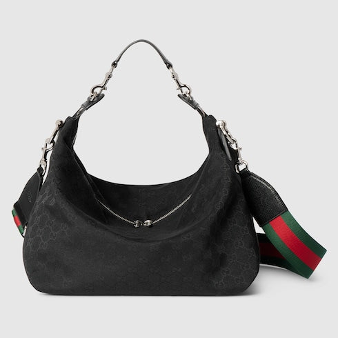 Borsa a tracolla Brera misura media in tessuto nero