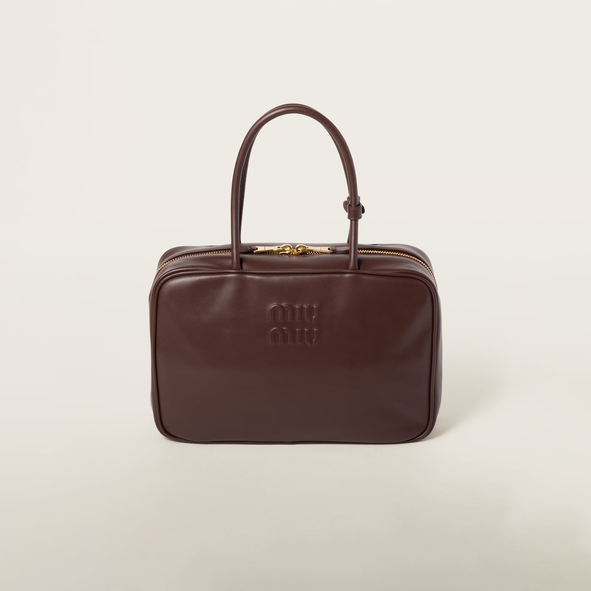 Borsa Beau grande in pelle marrone