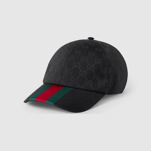 Cappellino da baseball in tessuto GG nero