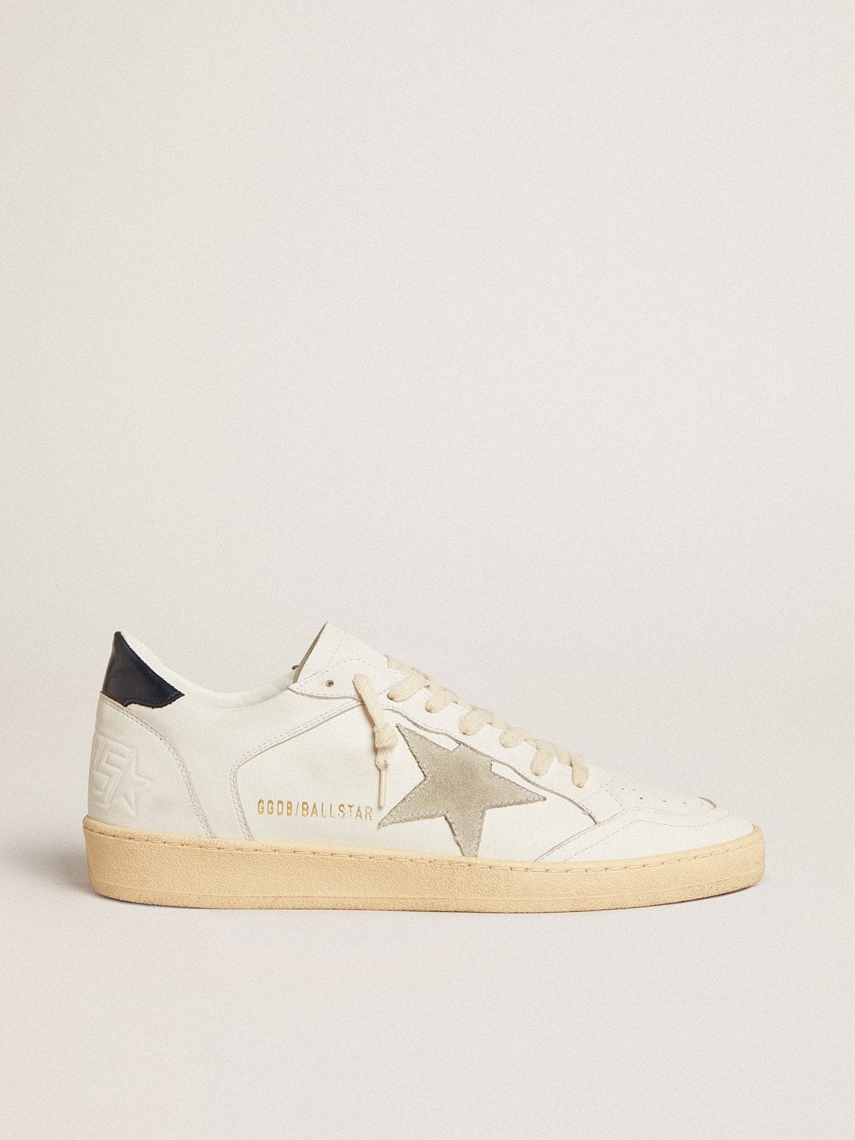 Stella in suede ghiaccio e talloncino in pelle blu