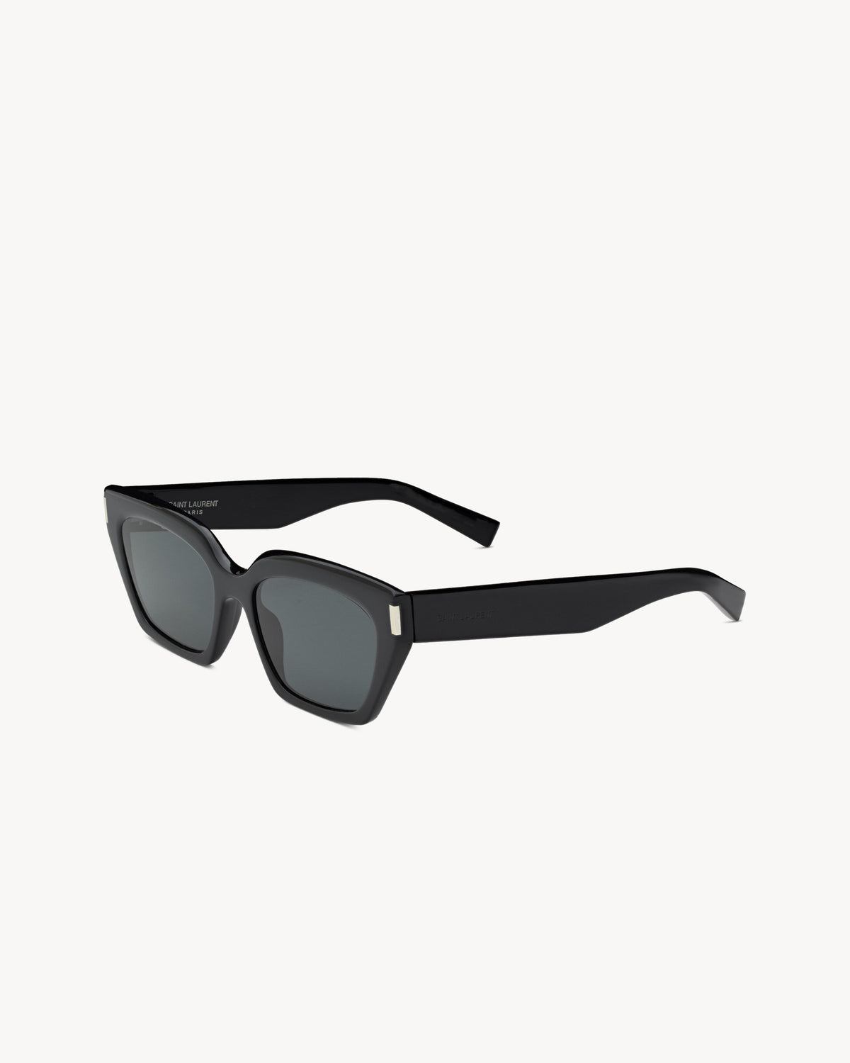 OCCHIALI DA SOLE GEOMETRICI CAT-EYE CON MONTATURA IN ACETATO NERO DONNA