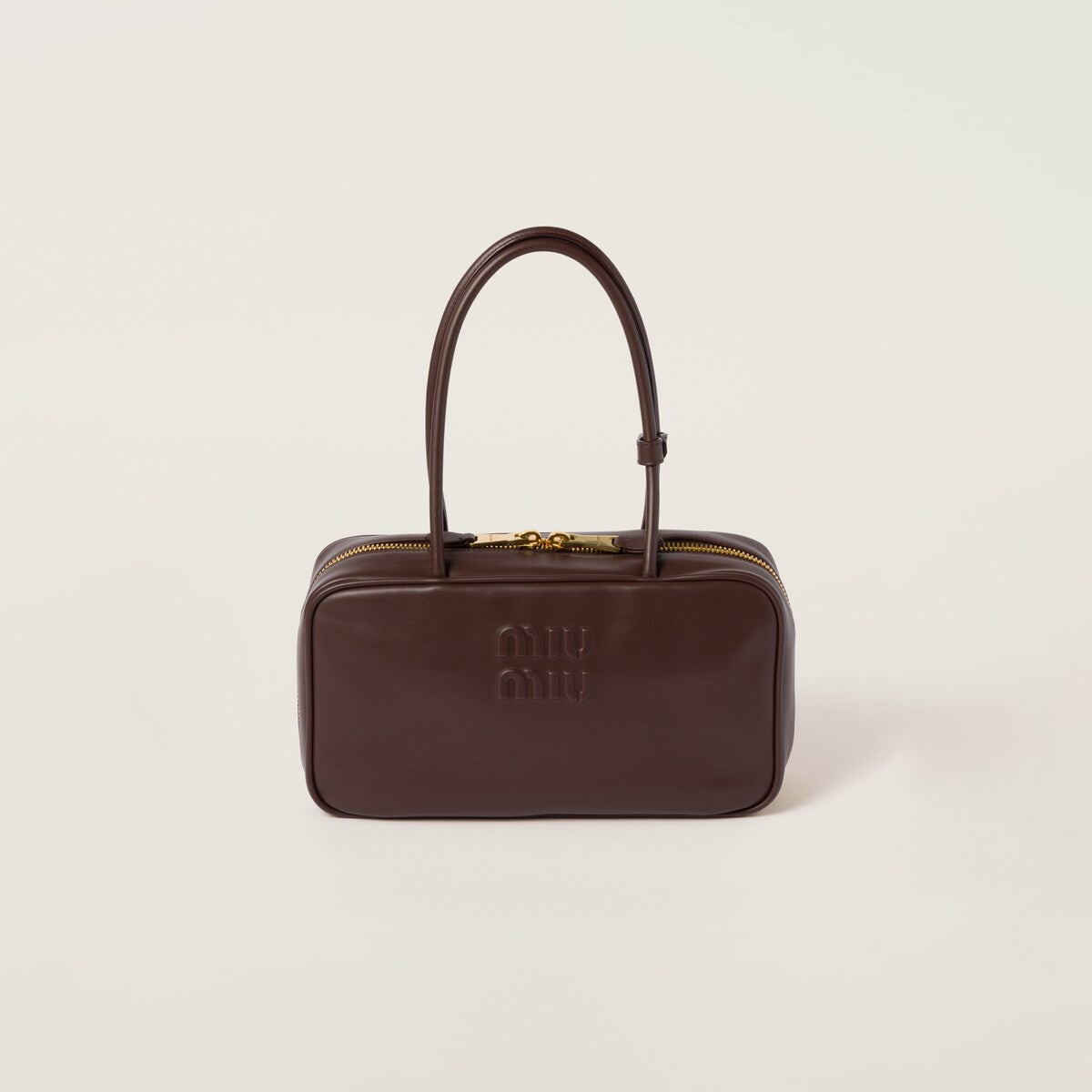 Borsa Beau media in pelle marrone