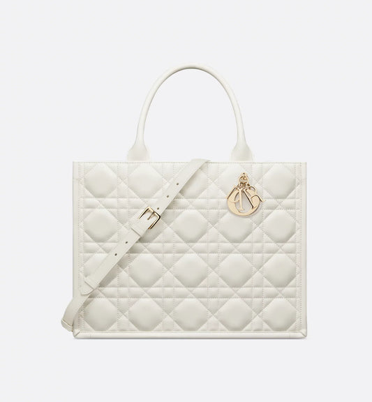 Borsa media Book Tote Bianca