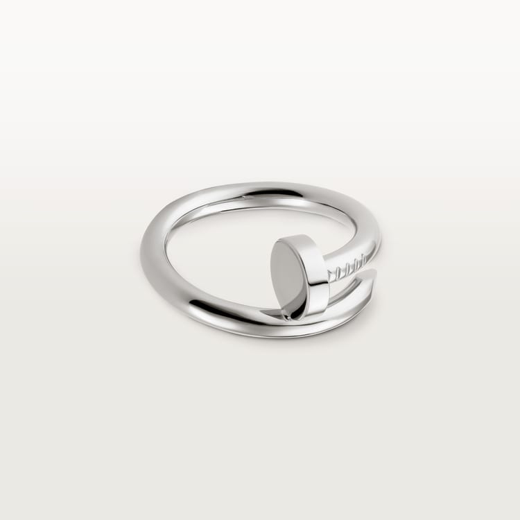 Anello Juste un Clou modello classico in color oro bianco