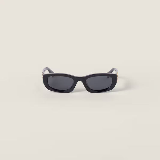 Occhiali da sole Miu Glimpse con forme basse Lenti Ardesia