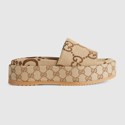 Sandalo slider donna con plateau