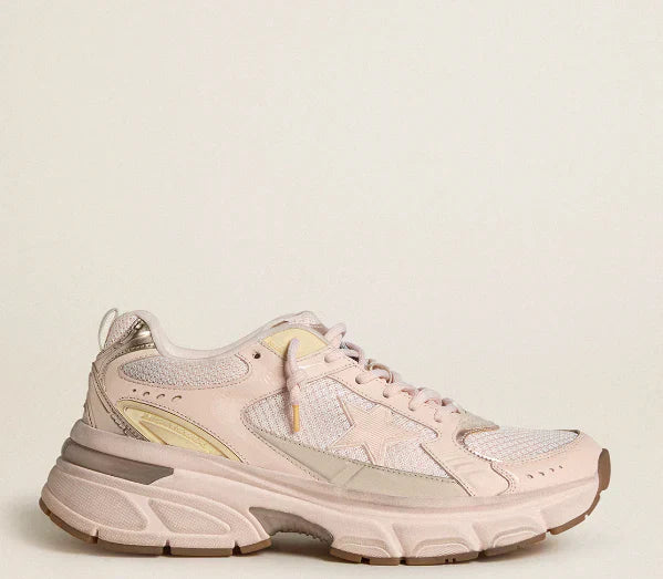 Lightstar in tomaia in pelle e mesh rosa e stella rosa