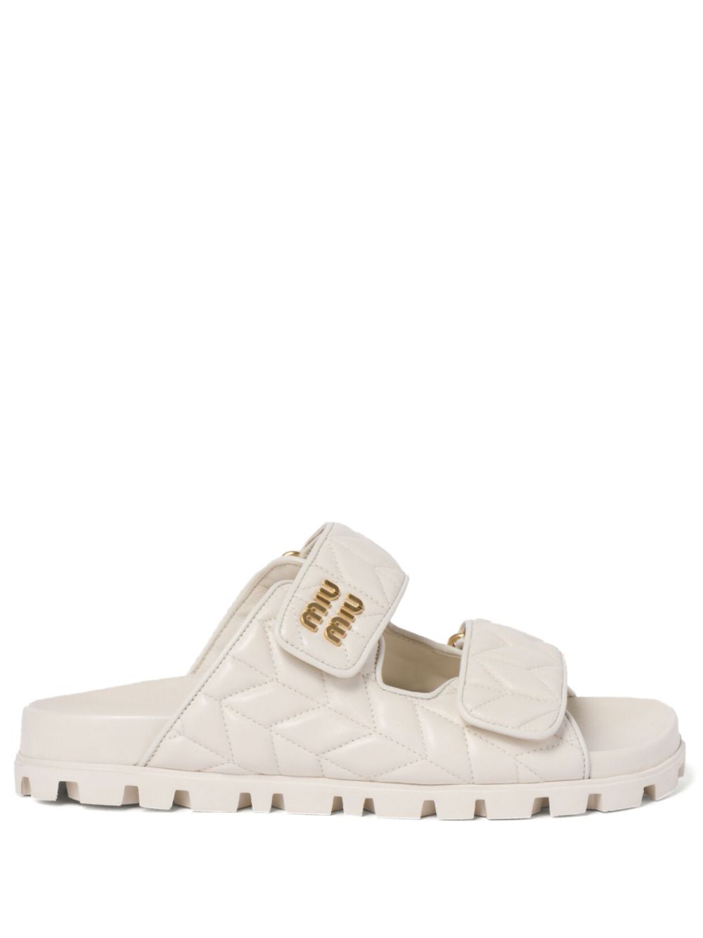Ciabatte imbottite in pelle nappa bianco