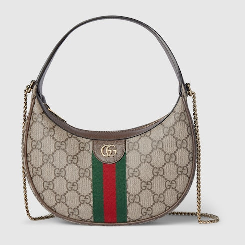 Pochette Ophidia tessuto Supreme beige ed ebano