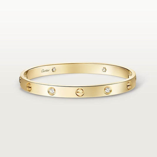 Bracciale LOVE modello classico 4 diamanti in color oro