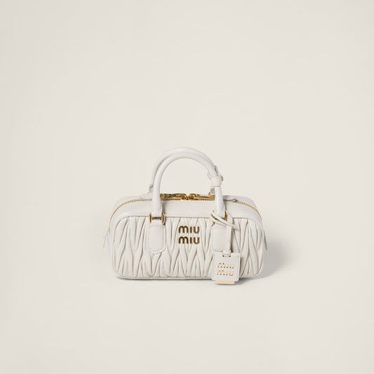 Borsa Arcadie regulare in nappa matelassé bianco