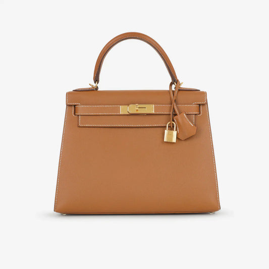 Kelly 28 Oro con accessori in oro Epsom