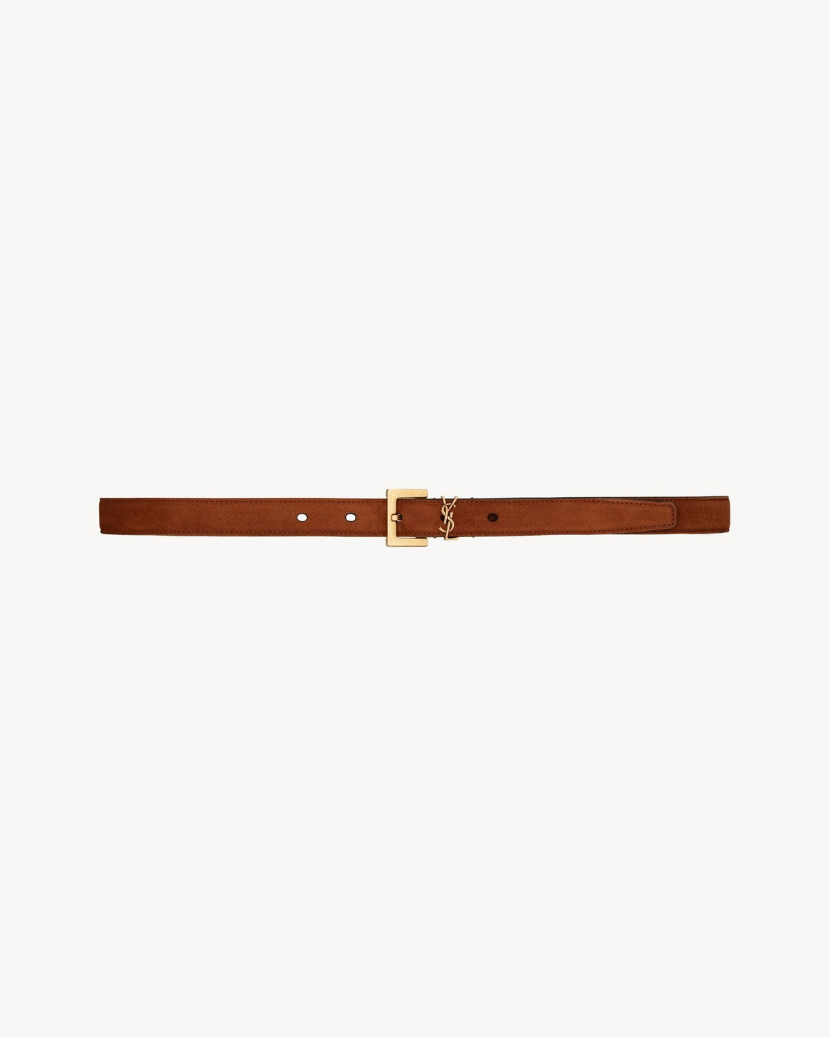 Cassandre Cintura Sottile in Suede con Fibbia Quadrata