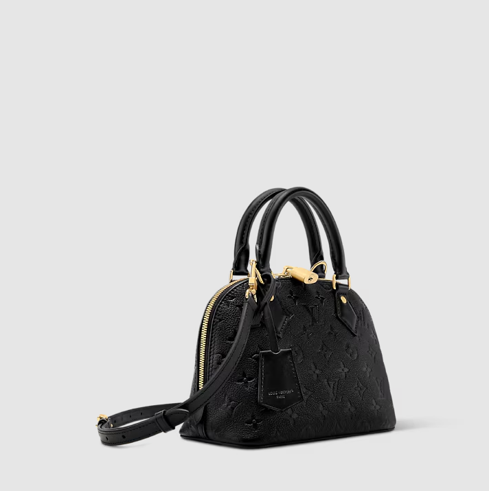 Alma BB Pelle Pelle Monogram Empreinte Nero