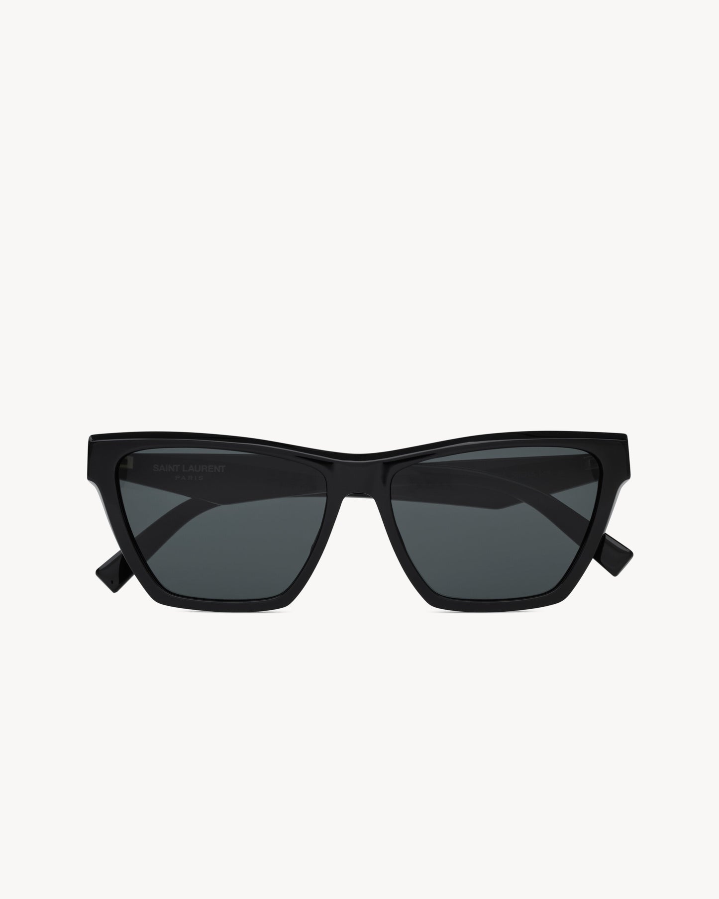 Occhiali da sole rettangolari cat-eye con montatura in acetato nero donna