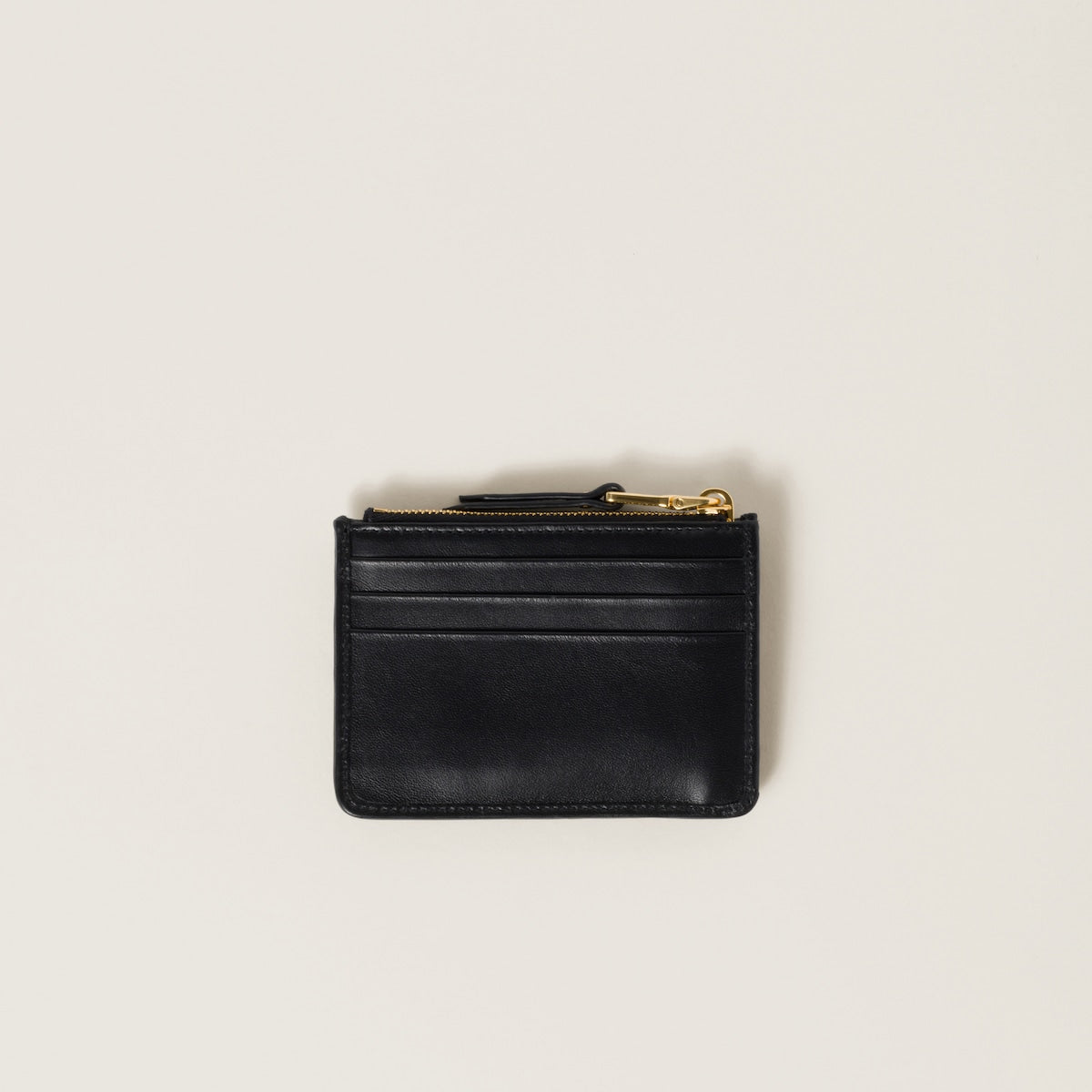 Portacarte quilted in nappa matelasse nero