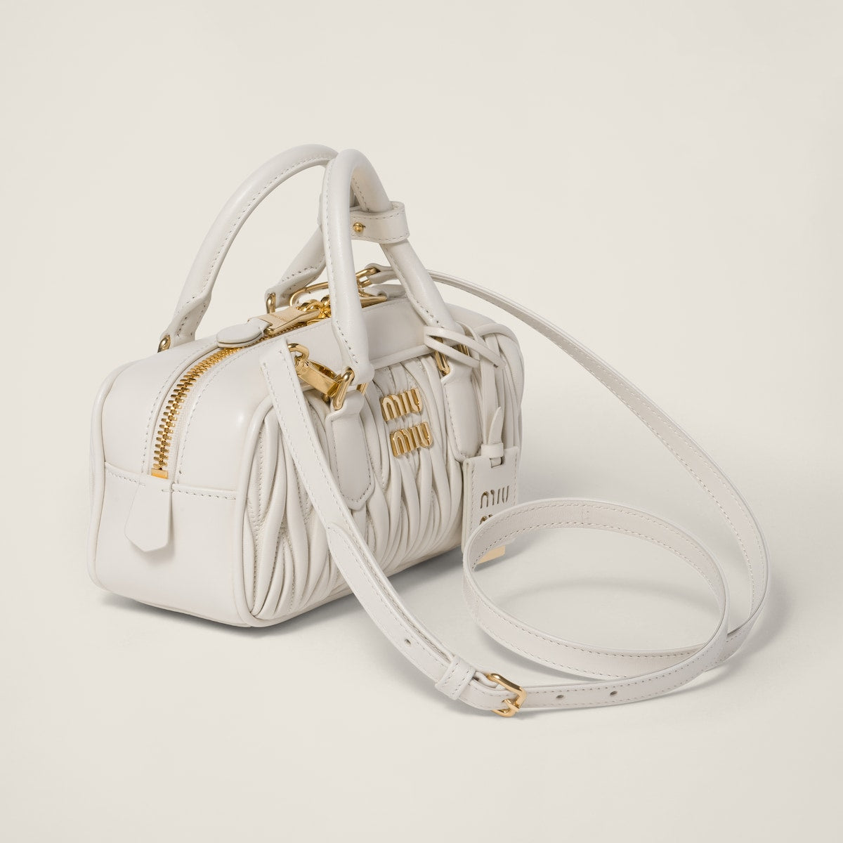 Borsa Arcadie regulare in nappa matelassé bianco
