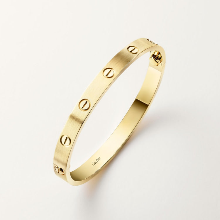 Bracciale LOVE modello classico in color oro spazzolato