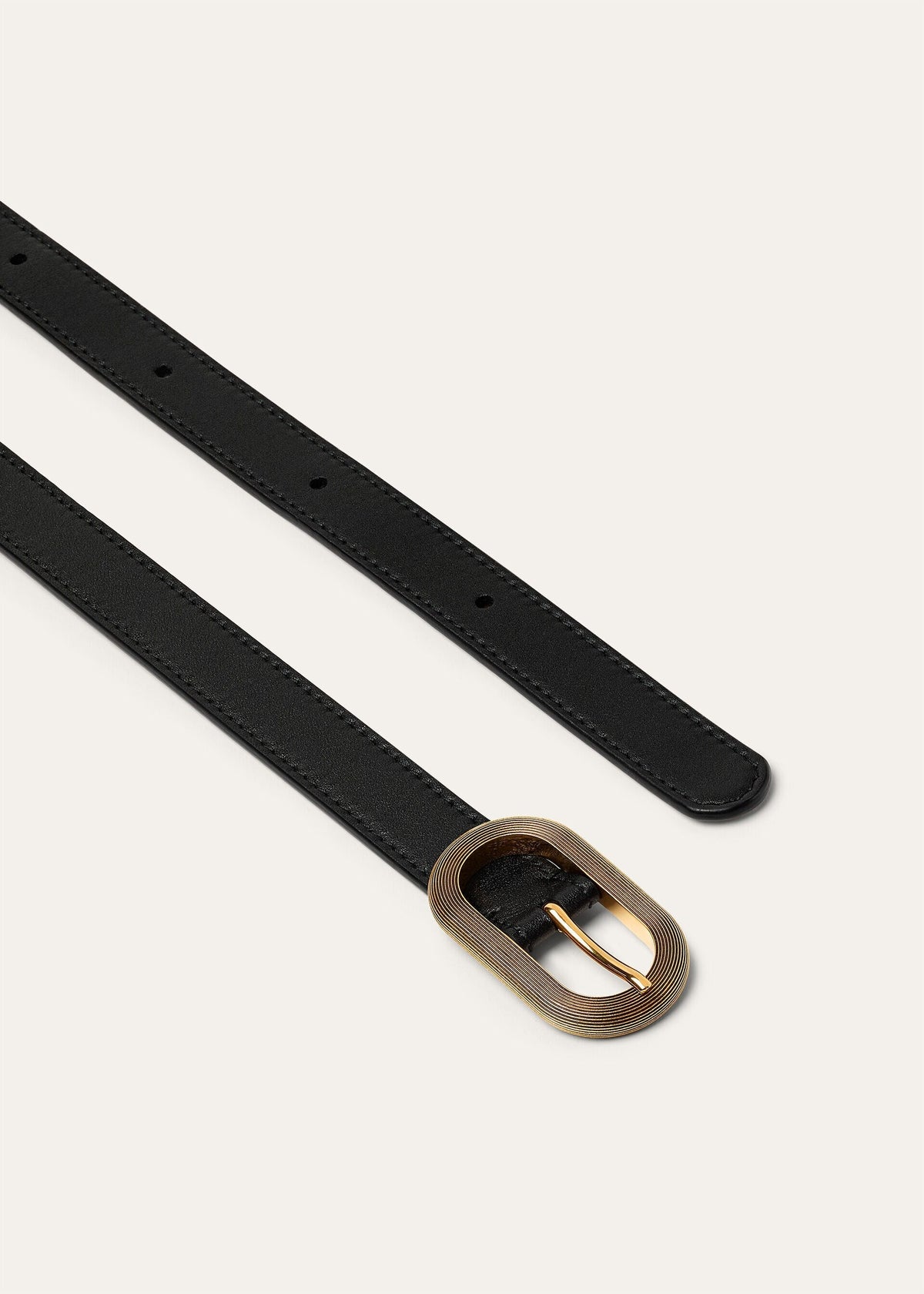 Cintura Guilloché Black/Gold Finishing Donna