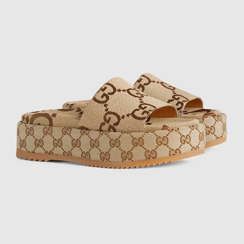 Sandalo slider donna con plateau