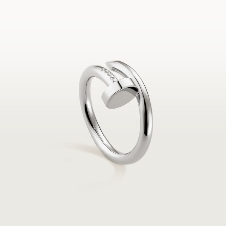 Anello Juste un Clou modello classico in color oro bianco