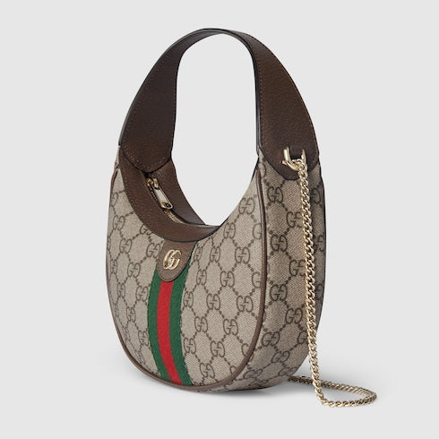 Pochette Ophidia tessuto Supreme beige ed ebano