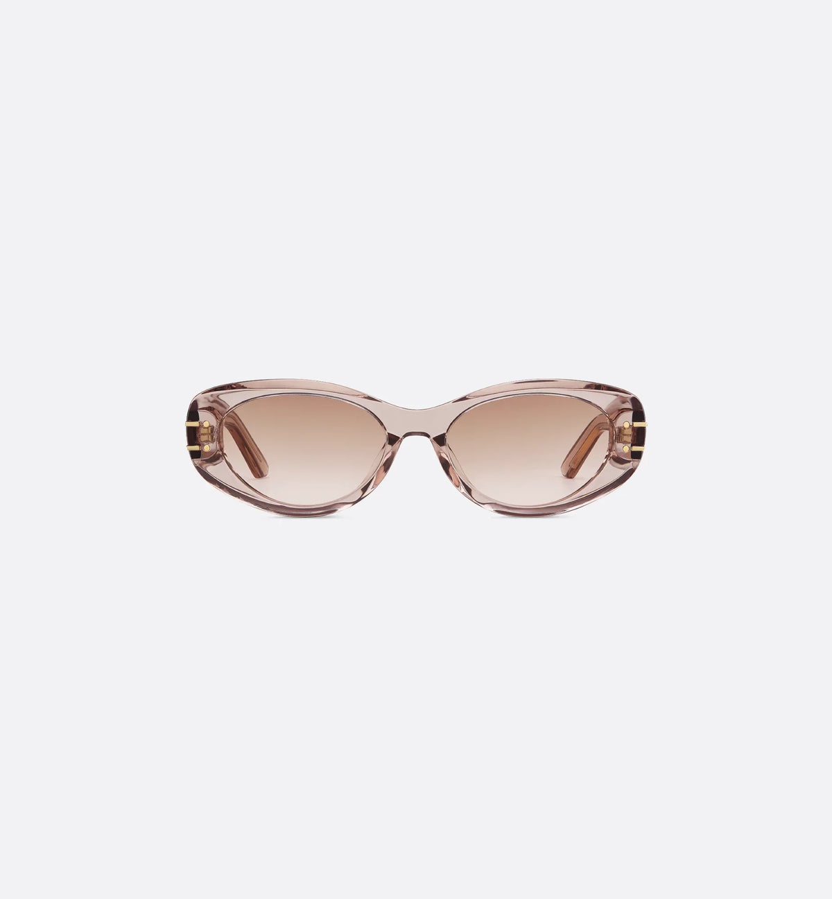 Occhiali da sole ovali trasparenti beige Signature B8U donna