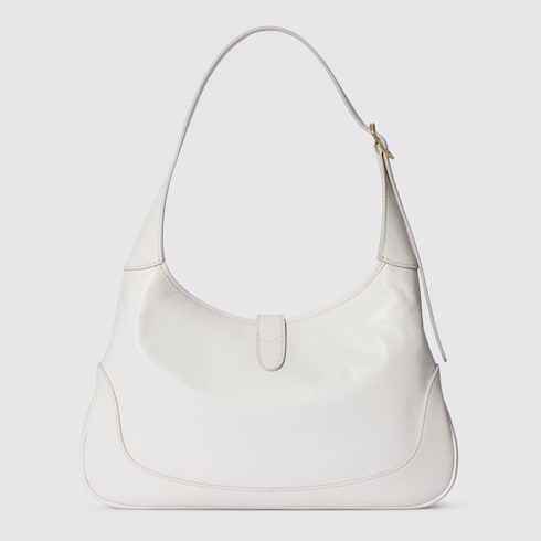 Borsa a spalla GG Jackie 1961 misura media in pelle bianca