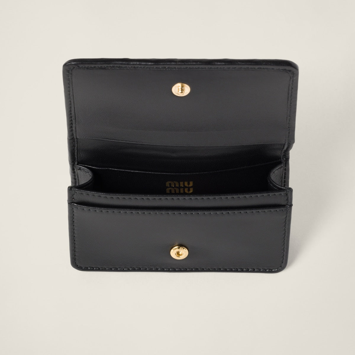Portacarte in nappa nero