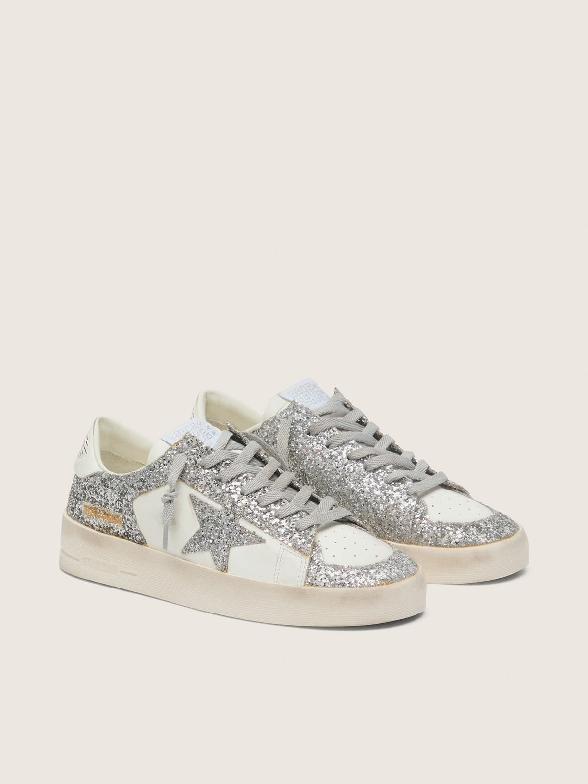 Pelle bianca e glitter
