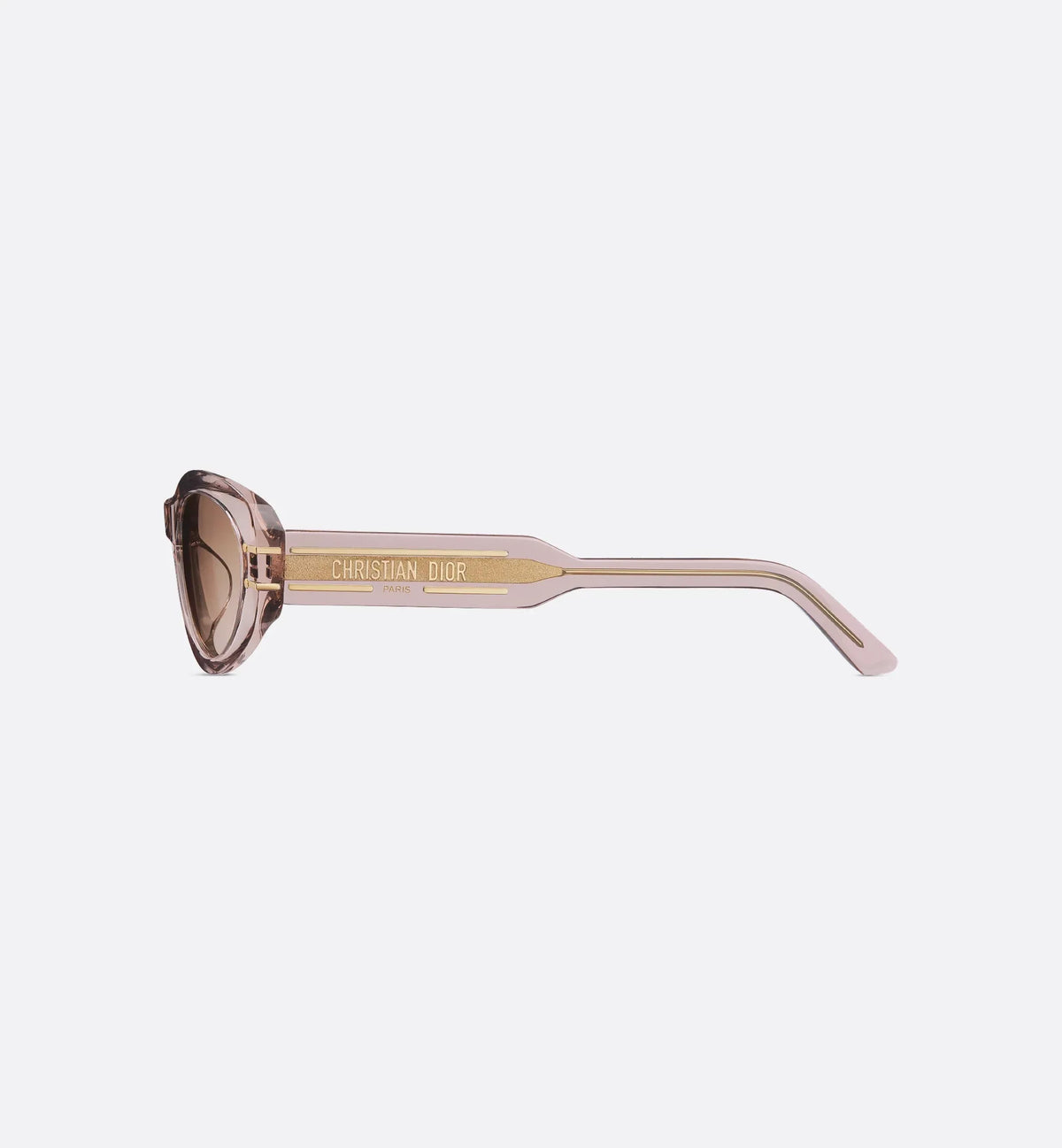 Occhiali da sole ovali trasparenti beige Signature B8U donna