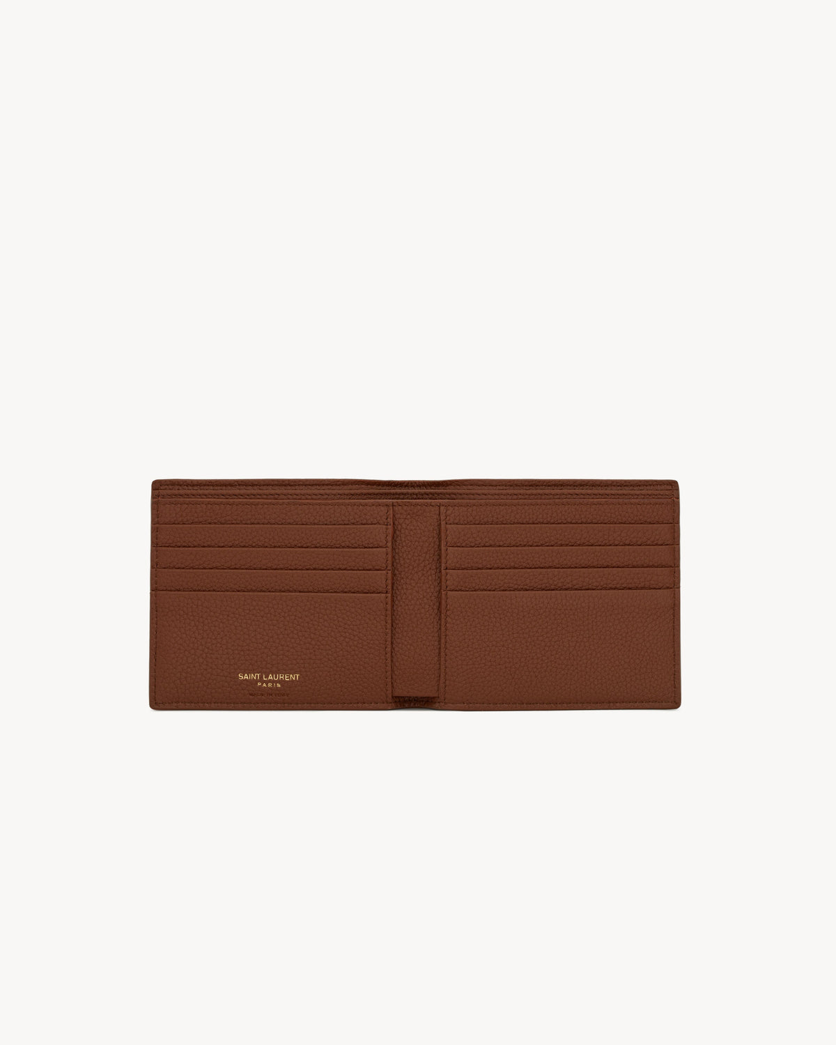 Portafoglio TINY CASSANDRE East/West piccolo in pelle martellata marrone