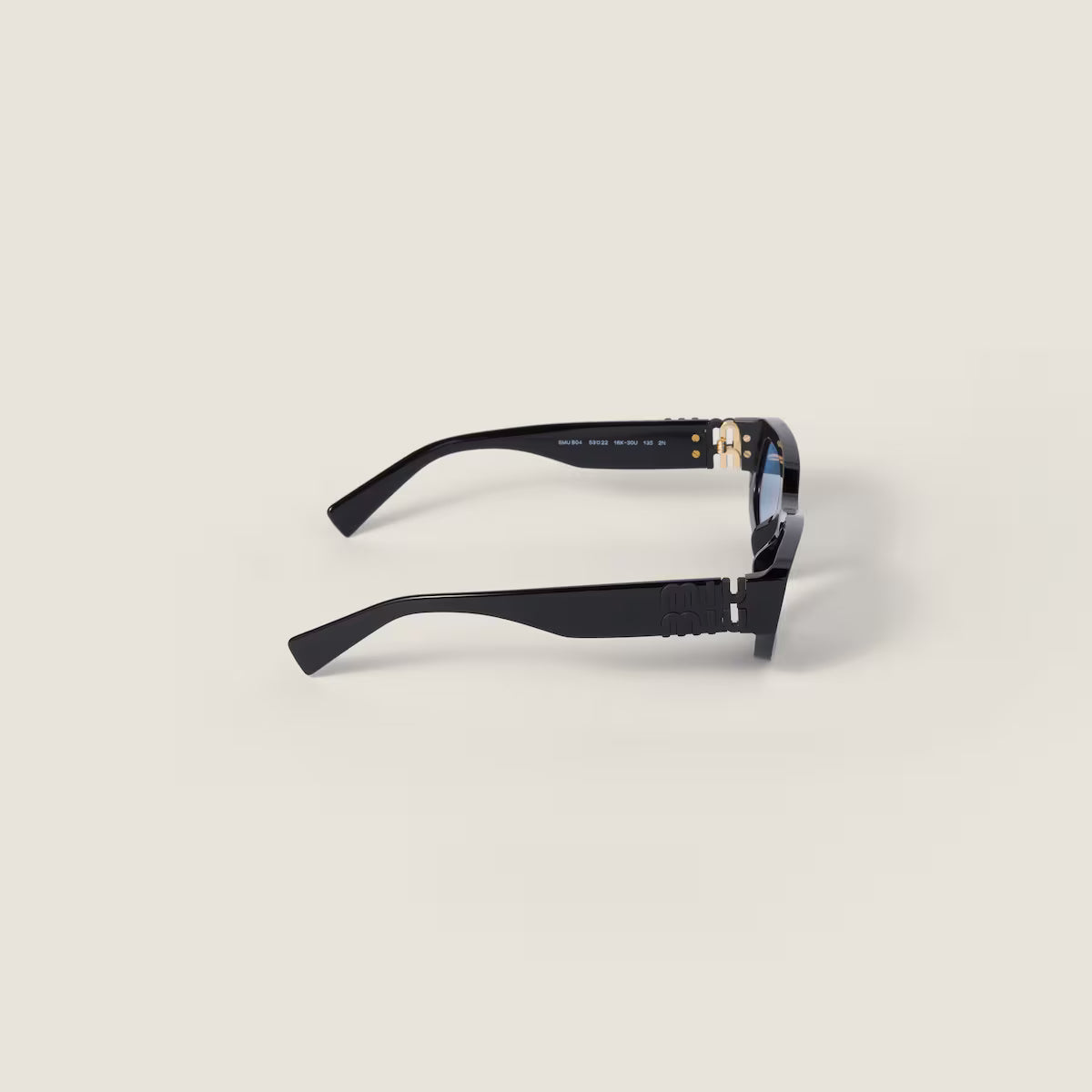 Occhiali da sole Miu Glimpse con forme basse Lenti pervinca