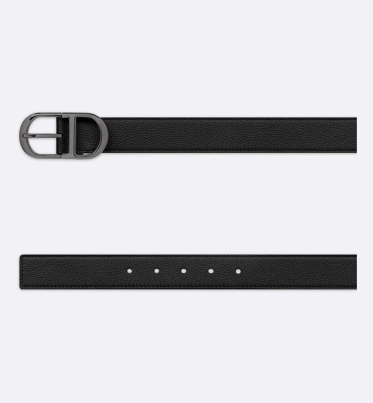 Cintura in pelle di vitello martellata nera 33 mm uomo