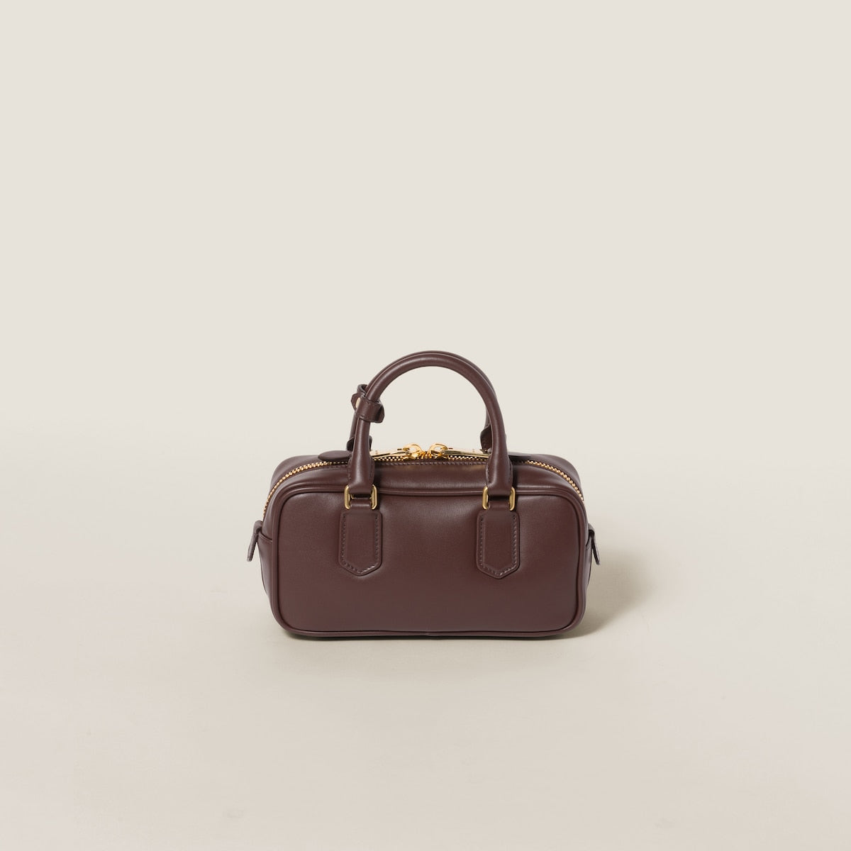 Borsa regulare Arcadie in pelle marrone scuro