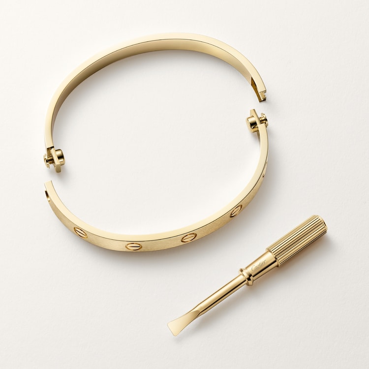 Bracciale LOVE modello classico in color oro spazzolato