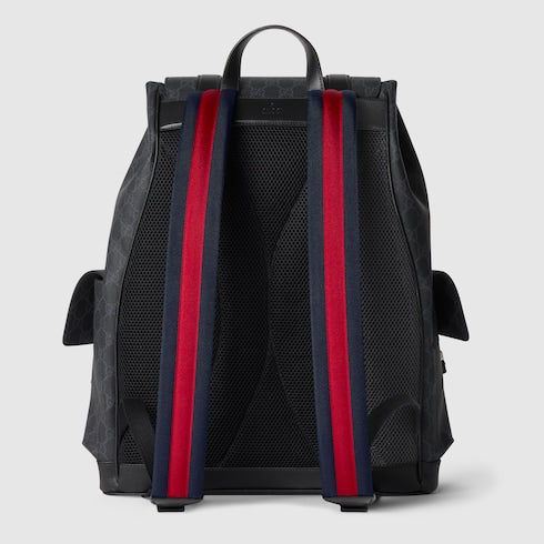 Zaino GG nero misura grande tessuto GG supreme nero