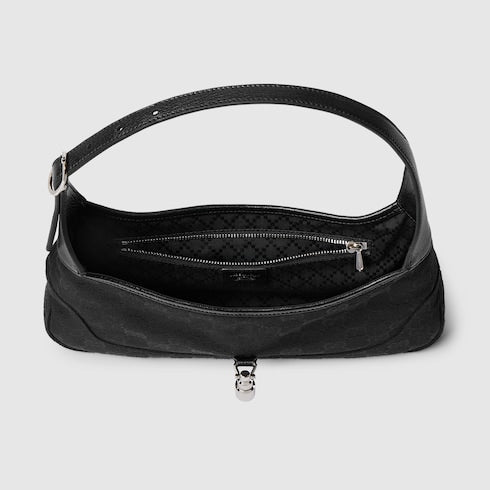 Borsa a spalla Jackie Slim misura media in pelle nera