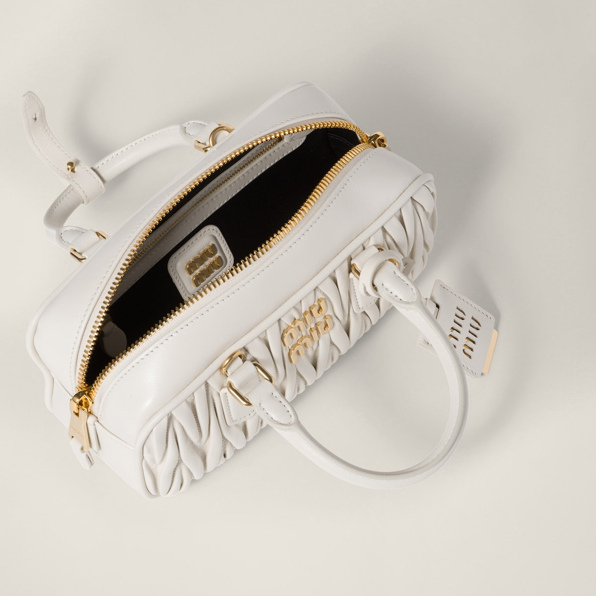 Borsa Arcadie regulare in nappa matelassé bianco