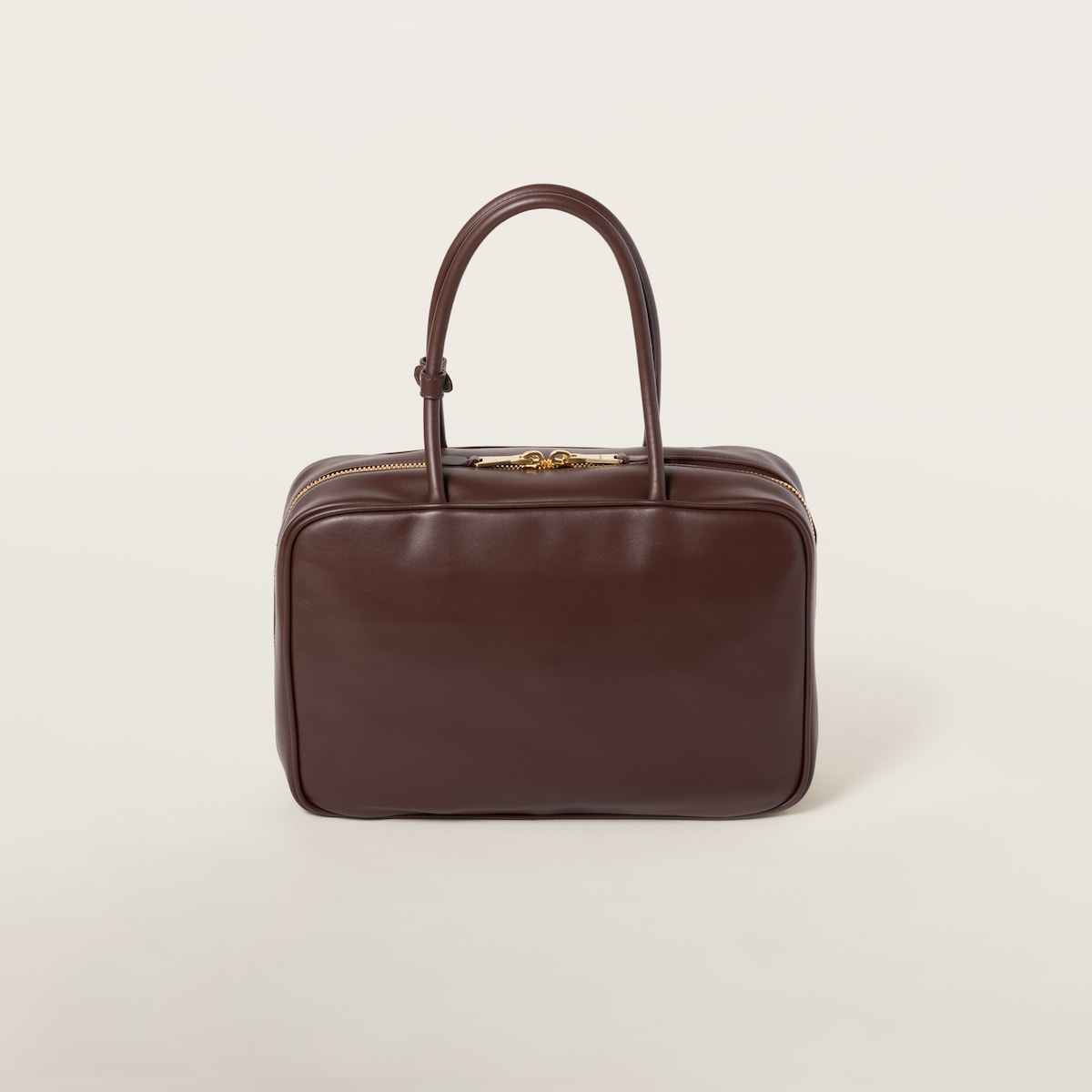 Borsa Beau grande in pelle marrone
